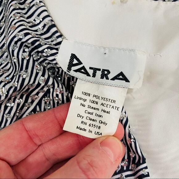 Vintage 70s-80s Silver Sparkle Animal Print Small USA Made - Picture 5 of 15